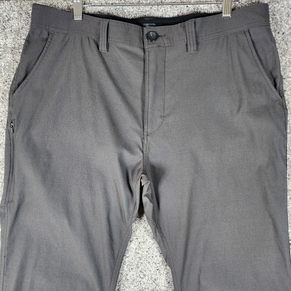 Prana Zion Pants Mens 38/32 Standard Fit Stretch Charcoal Gray NWOT - Picture 3 of 16